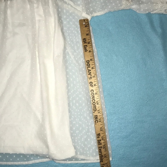 INDIGO Thread Co. vintage blouse white with sheer size L - Picture 6 of 8